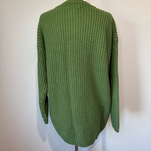 Vintage Roaman’s Chunky Knit Sweater – Olive Green – L - Picture 3 of 4